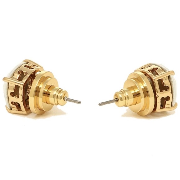 NEW Tory Burch Tory Set Crystal Stud Earnings - Picture 5 of 7